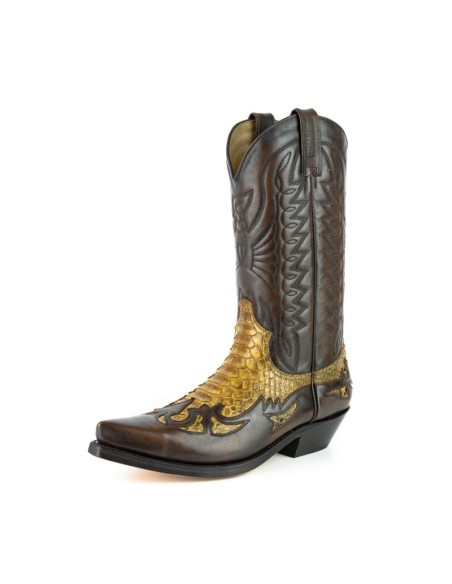 BOTA COWBOY MILANELO ZAMORA PITÓN CAMEL 3