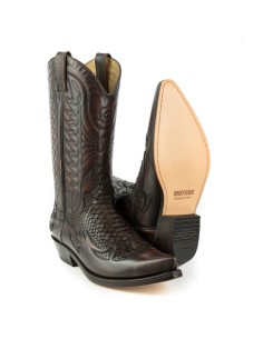 BOTA COWBOY MILANELO ZAMORA PITÓN MARRÓN