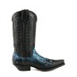 BOTA COWBOY CRAZY OLD NEGRO PITÓN AZUL BOTA COWBOY CRAZY OLD NEGRO PITÓN AZUL
