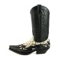 BOTA COWBOY CRAZY OLD NEGRO PITÓN BLANCO