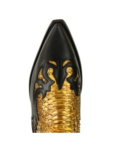 BOTA COWBOY CRAZY OLD NEGRO PITÓN CAMEL