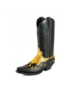 BOTA COWBOY CRAZY OLD NEGRO PITÓN CAMEL