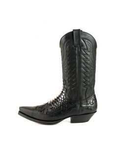 BOTA COWBOY CRAZY OLD NEGRO PITÓN NEGRO
