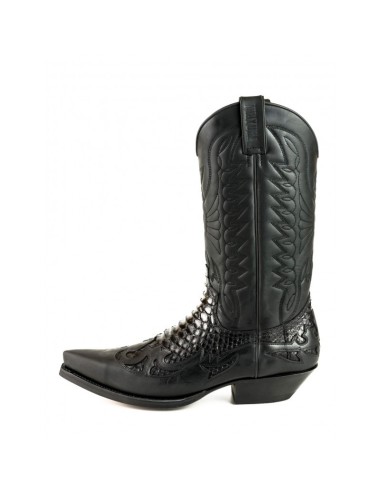 BOTA COWBOY CRAZY OLD NEGRO PITÓN NEGRO BOTA COWBOY CRAZY OLD NEGRO PITÓN NEGRO