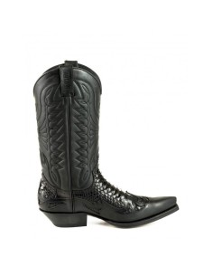 BOTA COWBOY CRAZY OLD NEGRO PITÓN NEGRO