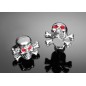 TORNILLO SKULL AND BONES CROMADO PAR