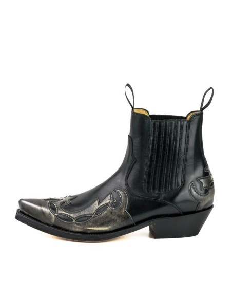 BOTA COWBOY 1931 MILANELO BONE PULL OIL NEGRO MAYURA