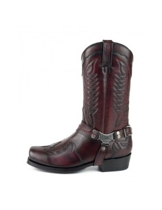 BOTA COWBOY INDIAN 2471 BURDEOS - NEGRO MAYURA
