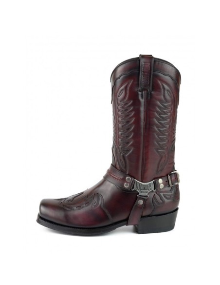 BOTA COWBOY INDIAN 2471 BURDEOS - NEGRO MAYURA