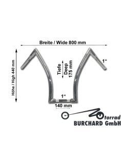 MANILLAR BAD APEHANGER 32MM 18" HOMOLOGADO