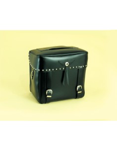 BAÚL RESPALDO MOTO PIEL CLASICO TACHUELAS