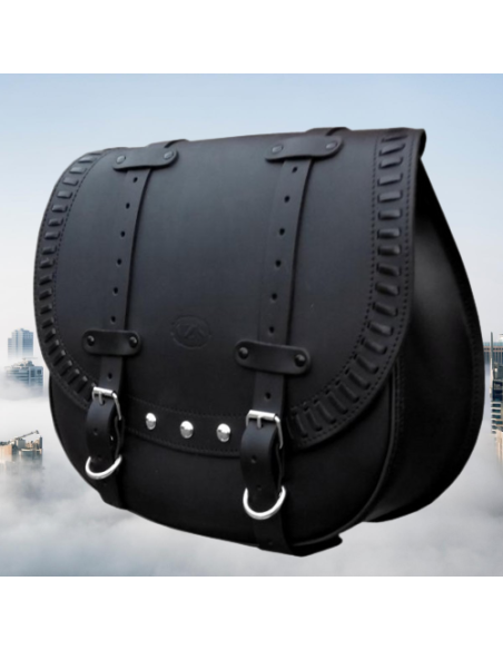 ALFORJA LATERAL PIEL FAT BANDO BASICA UNIVERSAL