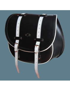 ALFORJA LATERAL PIEL BANDO BASICA BICOLOR PARA HARLEY DAVIDSON MOD. SPORTSTERS