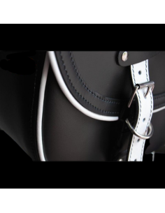 ALFORJA LATERAL PIEL BANDO BASICA BICOLOR UNIVERSAL