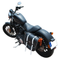 ALFORJA LATERAL PIEL BANDO BASICA BICOLOR PARA HARLEY DAVIDSON MOD. SPORTSTERS