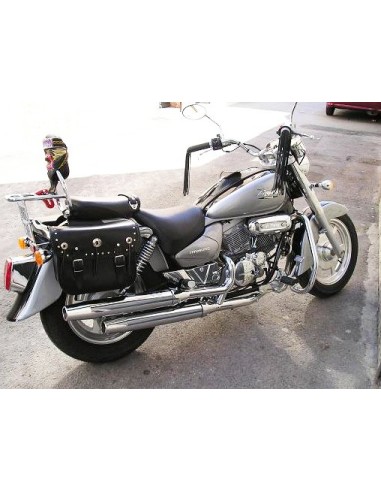 ALFORJAS PIEL RIFLE CLÁSICA PARA SUZUKI MARAUDER 125