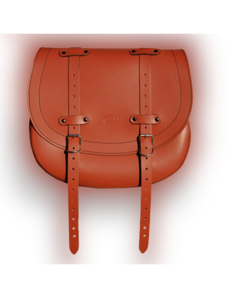 ALFORJA LATERAL PIEL BANDO BASICA UNIVERSAL MARRON CLARO