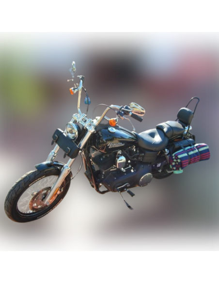 ALFORJA PIEL BANDO BASICA HCO AMORT IZDA PARA DYNA H.D