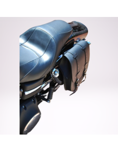 ALFORJA PIEL BANDO BASICA HD STREET-BOB DYNA HUECO AM IZDA