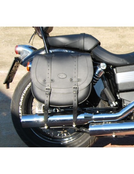 ALFORJA PIEL BANDO BASICA DERECHA HCO AMORT PARA DYNA H.D