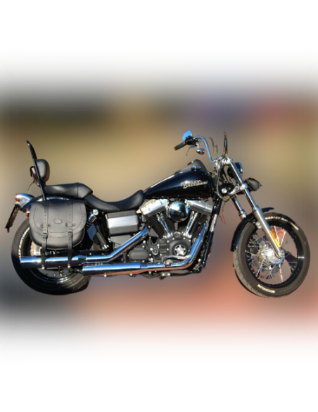 ALFORJA PIEL BANDO BASICA HD STREET-BOB DYNA HUECO AM IZDA