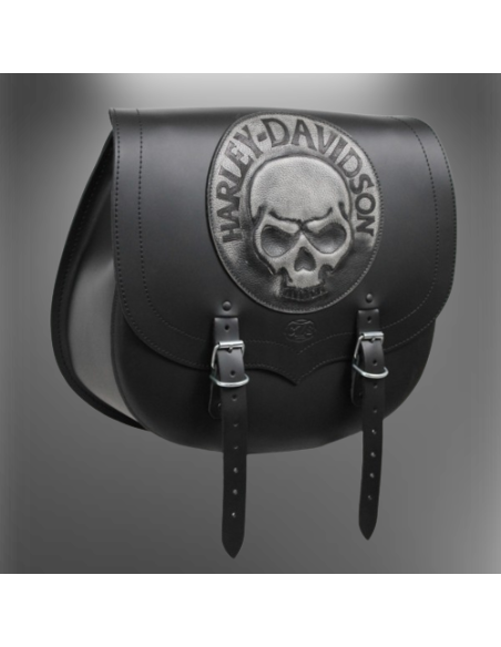 ALFORJA SPARTA SKULL MARFIL UN SOLO LADO 34X15X38