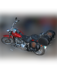 ALFORJAS PIEL SPARTA SKULL CZ PARA HD SOFTAIL FXSTC