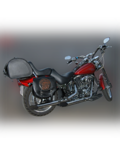 ALFORJAS PIEL SPARTA SKULL CZ PARA HD SOFTAIL FXSTC