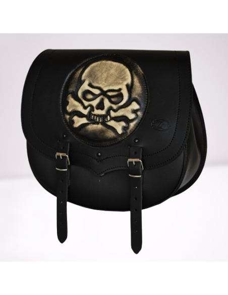 ALFORJA LATERAL PIEL SPARTA CALAVERA TIBIAS UNIVERSAL