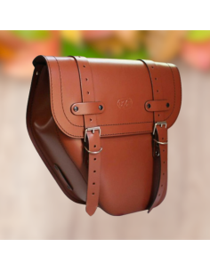 ALFORJA PIEL CENTURION IZQUIERDA MARRON CUERO UNIVERSAL