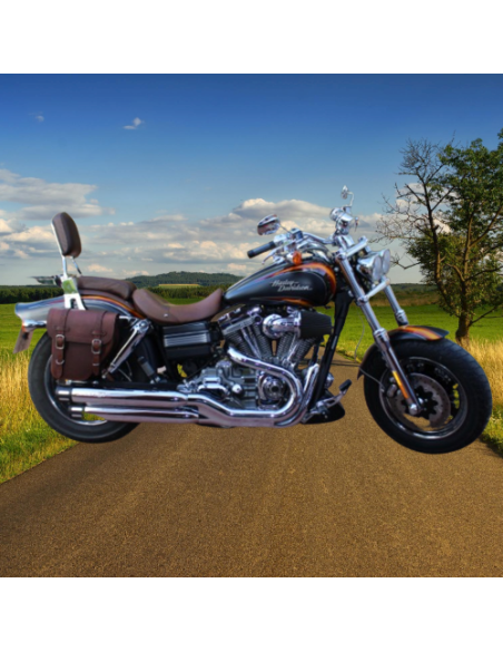 ALFORJA PIEL CENTURION DERECHA MARRON CUERO UNIVERSAL