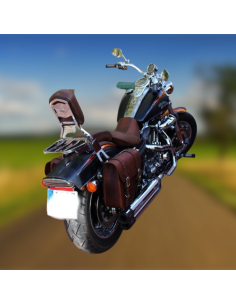 ALFORJA PIEL CENTURION DERECHA MARRON CUERO UNIVERSAL