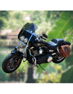 ALFORJA SPARTA SKULL HAT HD HC AMORT IZQ DYNA FAT-BOB MARRÓN