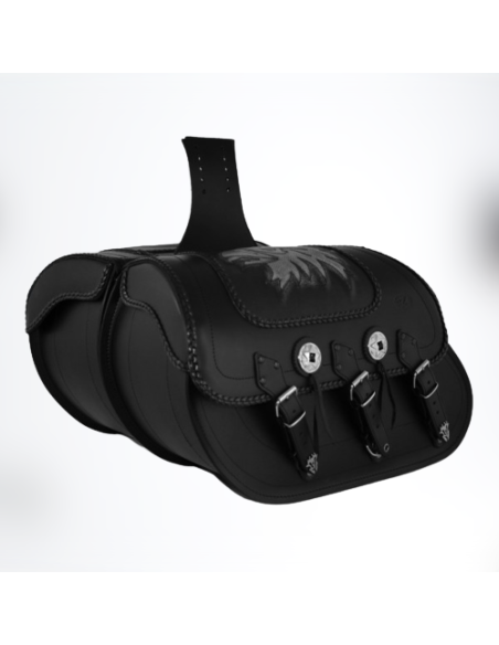 ALFORJAS SUPER STAR RIGIDAS BÁSICA TRENZADA CABEZA ÁGUILA UNIVERSAL