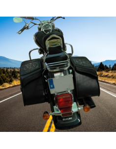 ALFORJAS SUPER STAR RIGIDAS BÁSICA TRENZADA CABEZA ÁGUILA UNIVERSAL