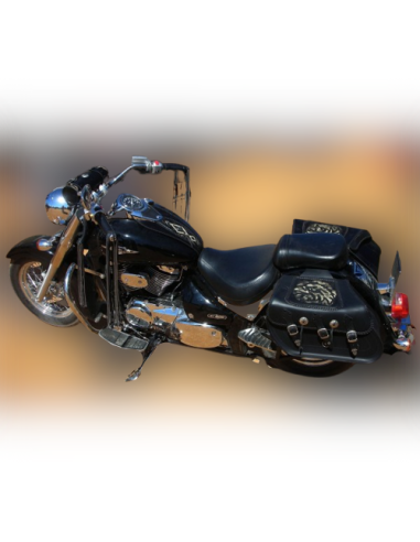 ALFORJAS SUPER STAR RIGIDAS BÁSICA TRENZ CABEZA ÁGUILA YAMAHA DRAG STAR