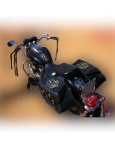 ALFORJAS SUPER STAR RIGIDAS BÁSICA TRENZADA CABEZA ÁGUILA UNIVERSAL