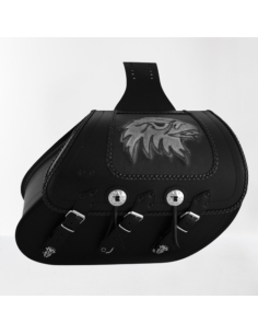 ALFORJAS SUPER STAR RIGIDAS BÁSICA TRENZ CABEZA ÁGUILA YAMAHA DRAG STAR