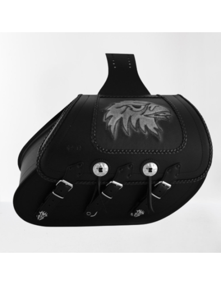 ALFORJAS SUPER STAR RIGIDAS BÁSICA TRENZ CABEZA ÁGUILA YAMAHA DRAG STAR