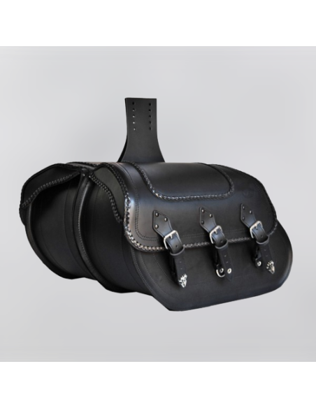 ALFORJAS SUPER STAR RIGIDAS BÁSICA TRENZADA CABEZA ÁGUILA UNIVERSAL