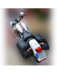 ALFORJAS RÍGIDAS TEMPLARIO TRENZADA HUECO AMORT SKULL HD SPORTSTER