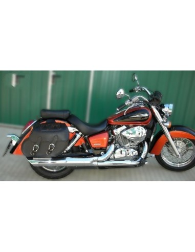 ALFORJAS RÍGIDAS TEMPLARIO TRENZ CRANEO TORO MARRÓN HONDA SHADOW 750 ALFORJAS RÍGIDAS TEMPLARIO TRENZ CRANEO TORO MARRÓN HONDA SHADOW 750