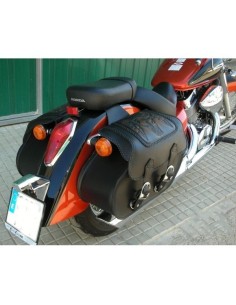 ALFORJAS RÍGIDAS TEMPLARIO TRENZ CRANEO TORO MARRÓN UNIVERSAL