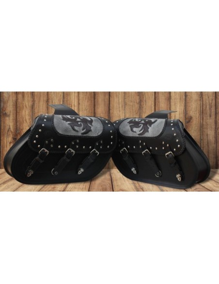 ALFORJAS RIGIDAS IBER CLASICA TRENZADA TRIBAL SPORTSTER HD