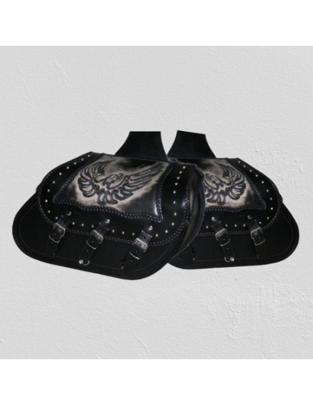 ALFORJAS RIGIDAS IBER CLÁSICA TRENZADA ÁGUILA ALAS UNIVERSAL