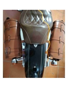 SET ALFORJAS TRAJANO BAS MARRÓN CUERO HC AMORT HD SPORTSTER