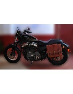 ALFORJAS TRAJANO BASICA MARRÓN CUERO UNIVERSAL