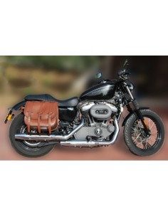 ALFORJAS TRAJANO BASICA MARRÓN CUERO UNIVERSAL