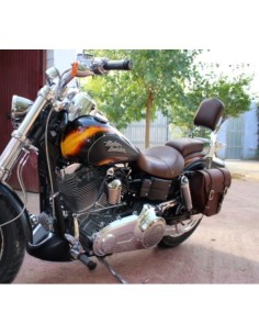 ALFORJA PIEL CENTURION MARRÓN IZQ PARA DYNA H.D