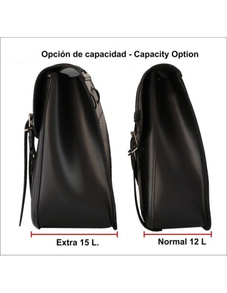 ALFORJA PIEL CENTURION RUTA 66 IZQ DYNA STREET BOB H.D